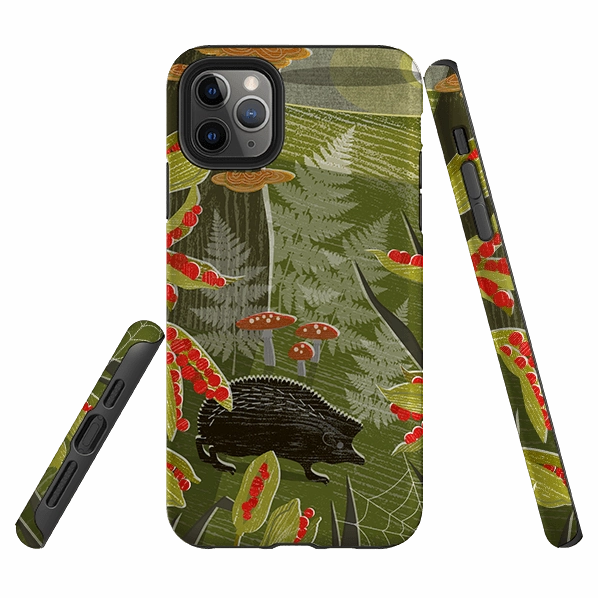 Gloss Texture Durable Grip iPhone Tough Case - October Hedgehog By Liane Payne