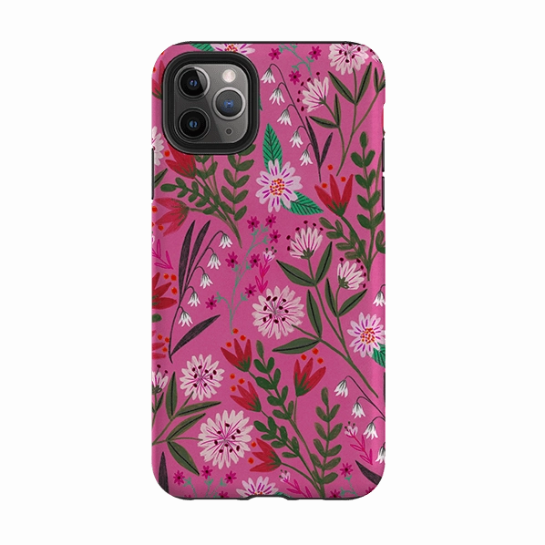 iPhone Tough Case - Pink Sunset By Lee Foster Wilson Rugged Pattern Texture
