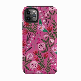 iPhone Tough Case - Pink Sunset By Lee Foster Wilson Rugged Pattern Texture