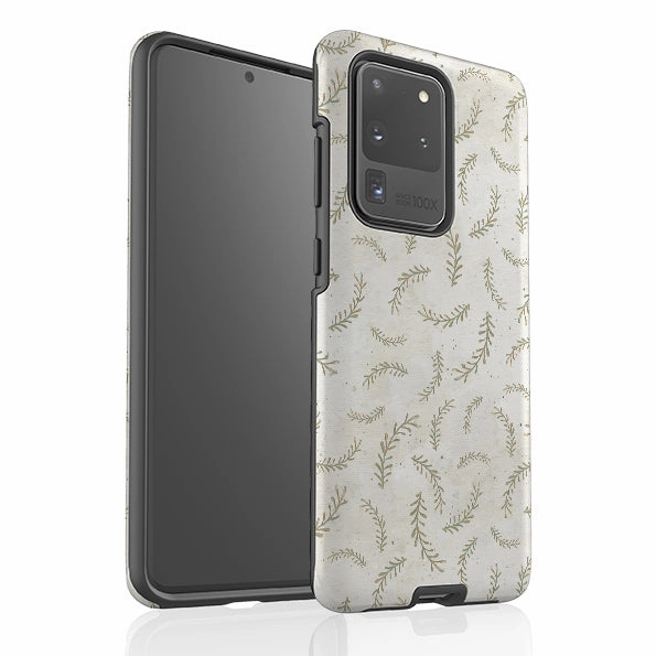 Samsung Tough Case - Feathers Grey By Katherine Quinn Elegant Detail
