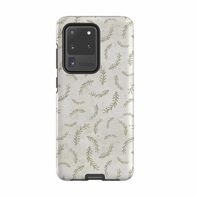Durable Shell Samsung Tough Case - Feathers Grey By Katherine Quinn