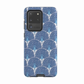 Samsung Tough Case - Peacock Blue By Natalie Pedetti Prack Minimal Shield Texture Daily Durability