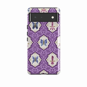 Shock Cushion Durable Finish Google Tough Case -  Wingframes Med Purple By Jenny Zemanek