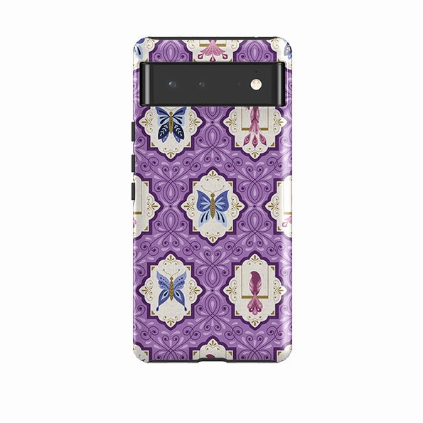 Vivid Detail Texture Protective Edge Layer Google Tough Case -  Wingframes Med Purple By Jenny Zemanek
