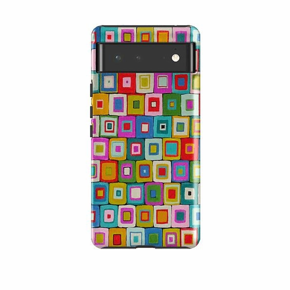 Google Tough Case -  Atelier Blanket Squares Bright By Sarah Campbell Soft Material