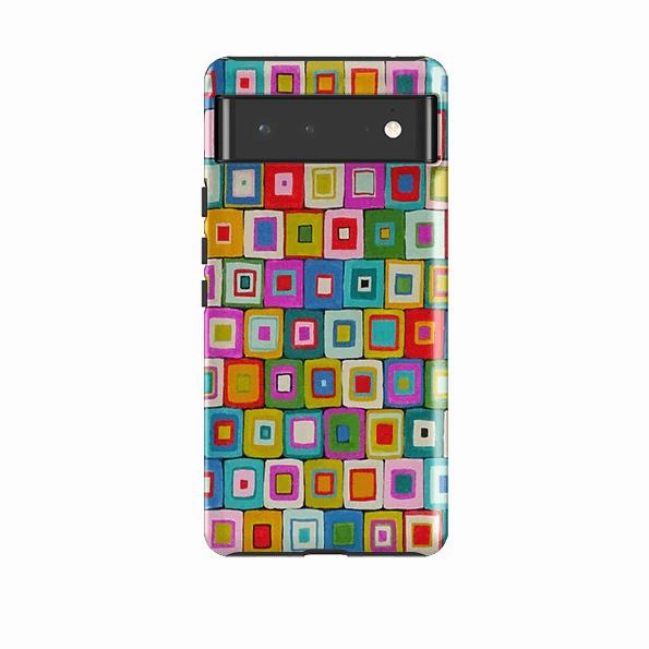 Hybrid Touch Google Tough Case -  Atelier Blanket Squares Bright By Sarah Campbell
