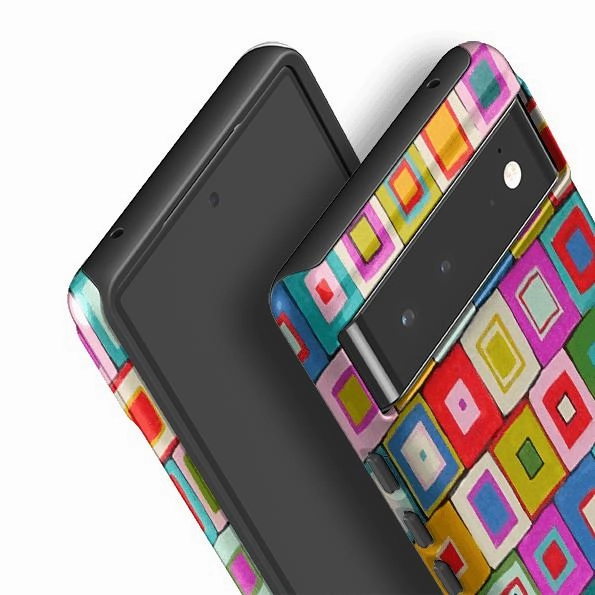 Google Tough Case -  Atelier Blanket Squares Bright By Sarah Campbell Fashion Forward