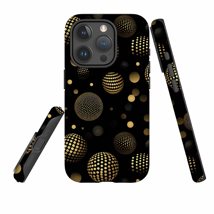 iPhone Case - Dark Polka Ultra Slim Hybrid Pattern