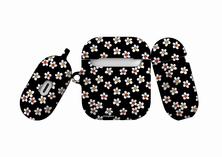 shockproof airpods case luxury design airpods case Smiley Orange Airpod Case ( Gen 1 & 2 )