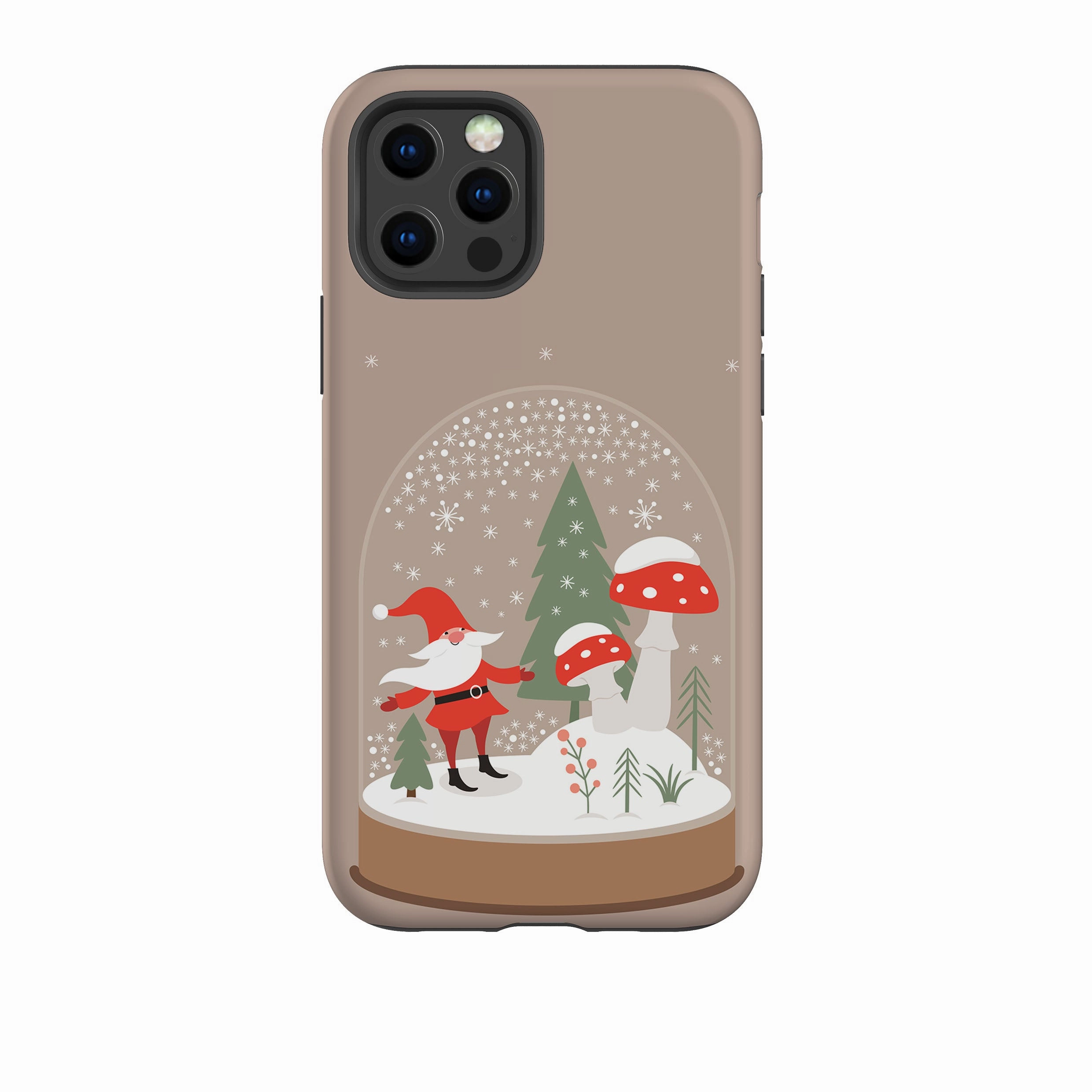 iPhone Tough Case - Snowball Xmas Textured Finish Rugged Design Style