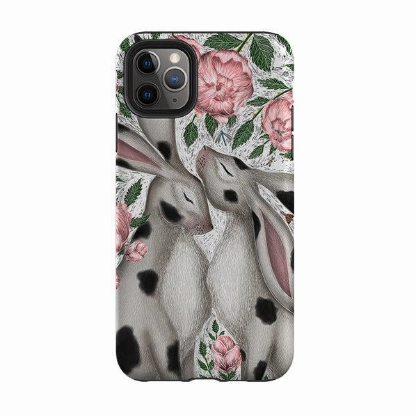 Minimal Cover Protective cover iPhone Tough Case - Hares And Peonies By Catherine Rowe
