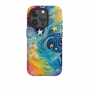 Protective Pattern Texture iPhone Case - Cosmic Stars