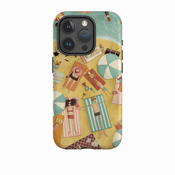 Rugged Design Style iPhone Tough Case - Beach Day By Maja Lindberg