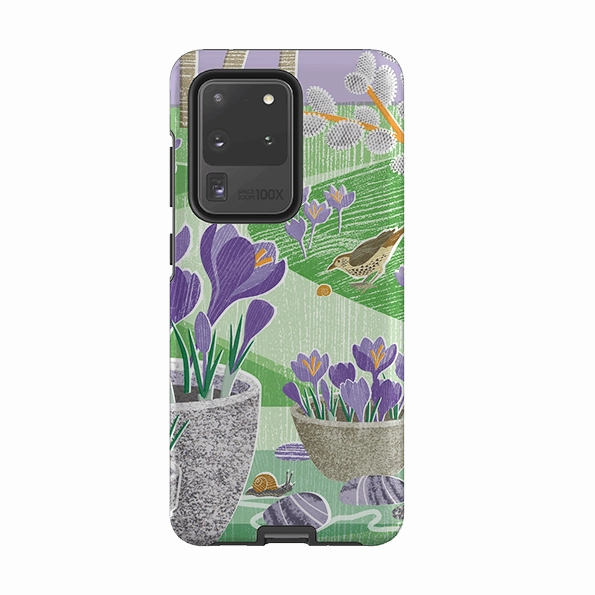 Easy Removal Artistic Print Samsung Tough Case - Crocus By Liane Payne
