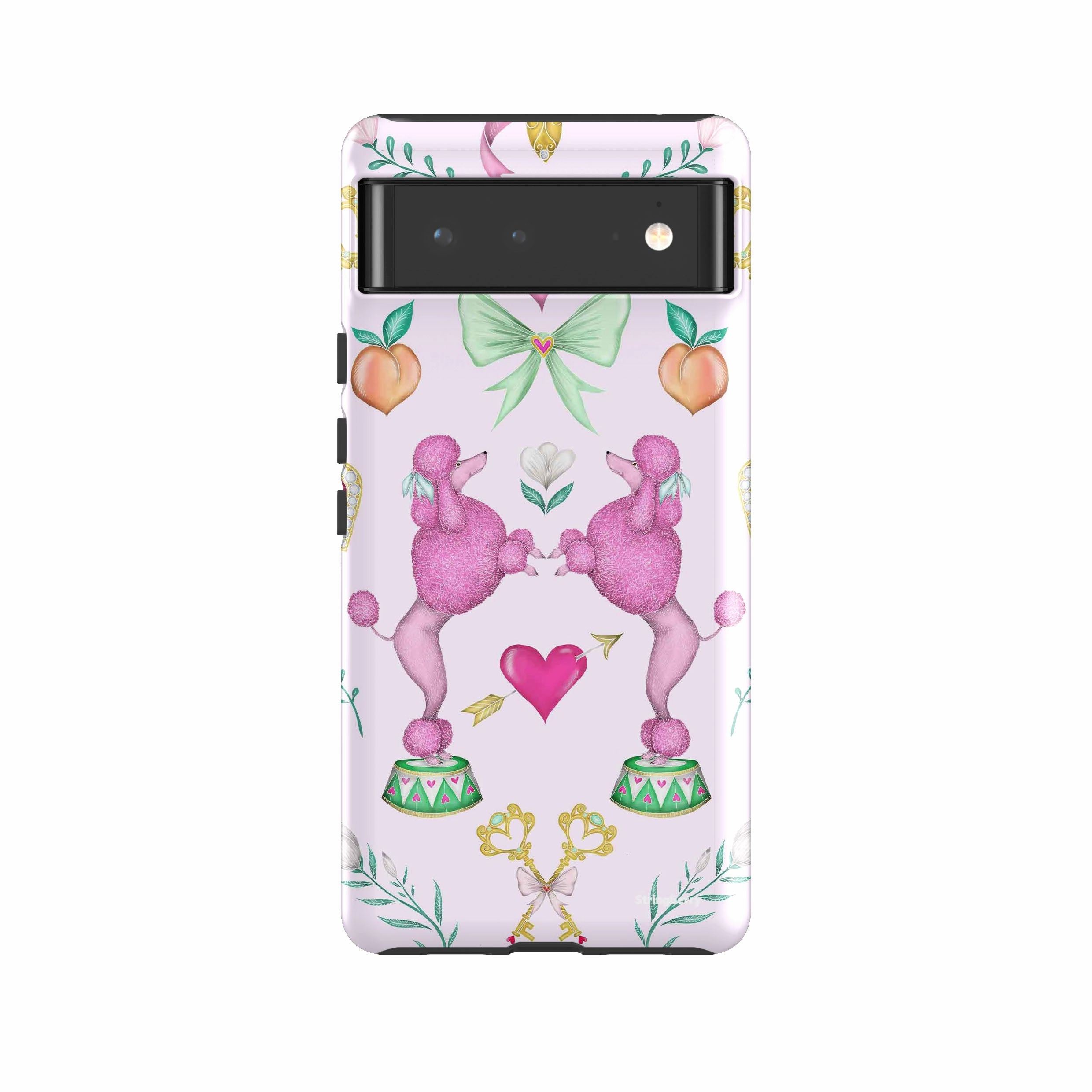 Smooth Craftsmanship Compact Protection Google Tough Case -  Google Pixel Case Pink Poodle Parlour Sugar By Catherine Rowe