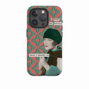Stylish frame Grip Safe iPhone Tough Case - I May be Wrong By Clare Jordan