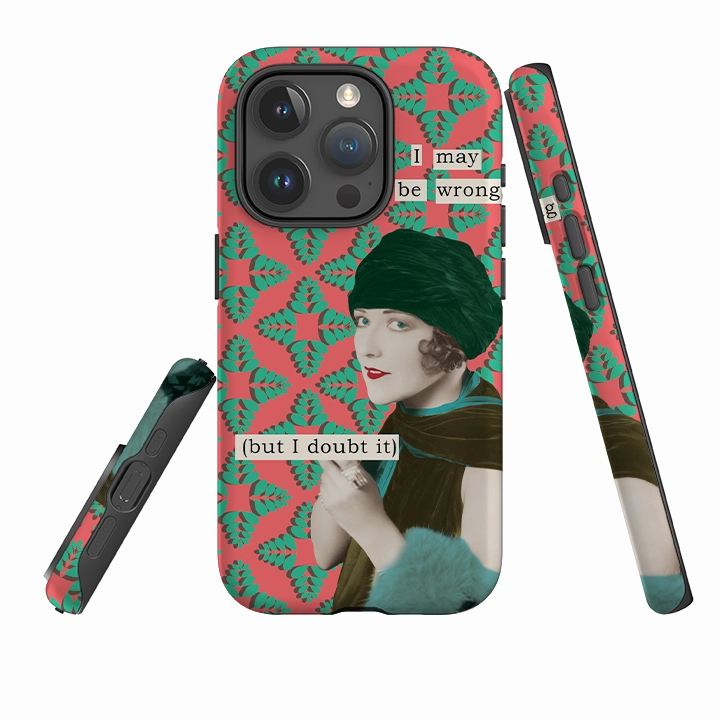 Hybrid Pattern Simple Style iPhone Tough Case - I May be Wrong By Clare Jordan