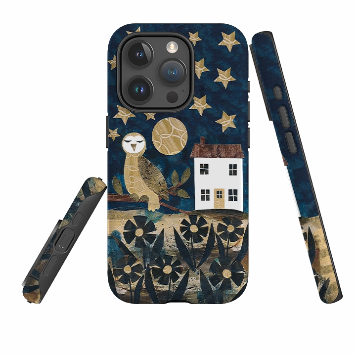 iPhone Tough Case - Night Watch Owl By Tracey English Soft Edging Durable Design