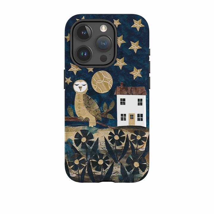 Comfort Build Layer Soft Shield iPhone Tough Case - Night Watch Owl By Tracey English