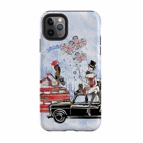 Soft Pattern Layer Camera Protection iPhone Tough Case - London Icons
