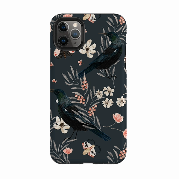 Comfort Design Layer Soft Detail iPhone Tough Case - Moths And Tuis By Katherine Quinn