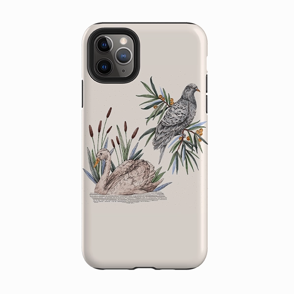 Casual Design Protective Build iPhone Tough Case - Swan Pigeon By Jade Mosinski