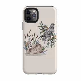 Casual Design Protective Build iPhone Tough Case - Swan Pigeon By Jade Mosinski