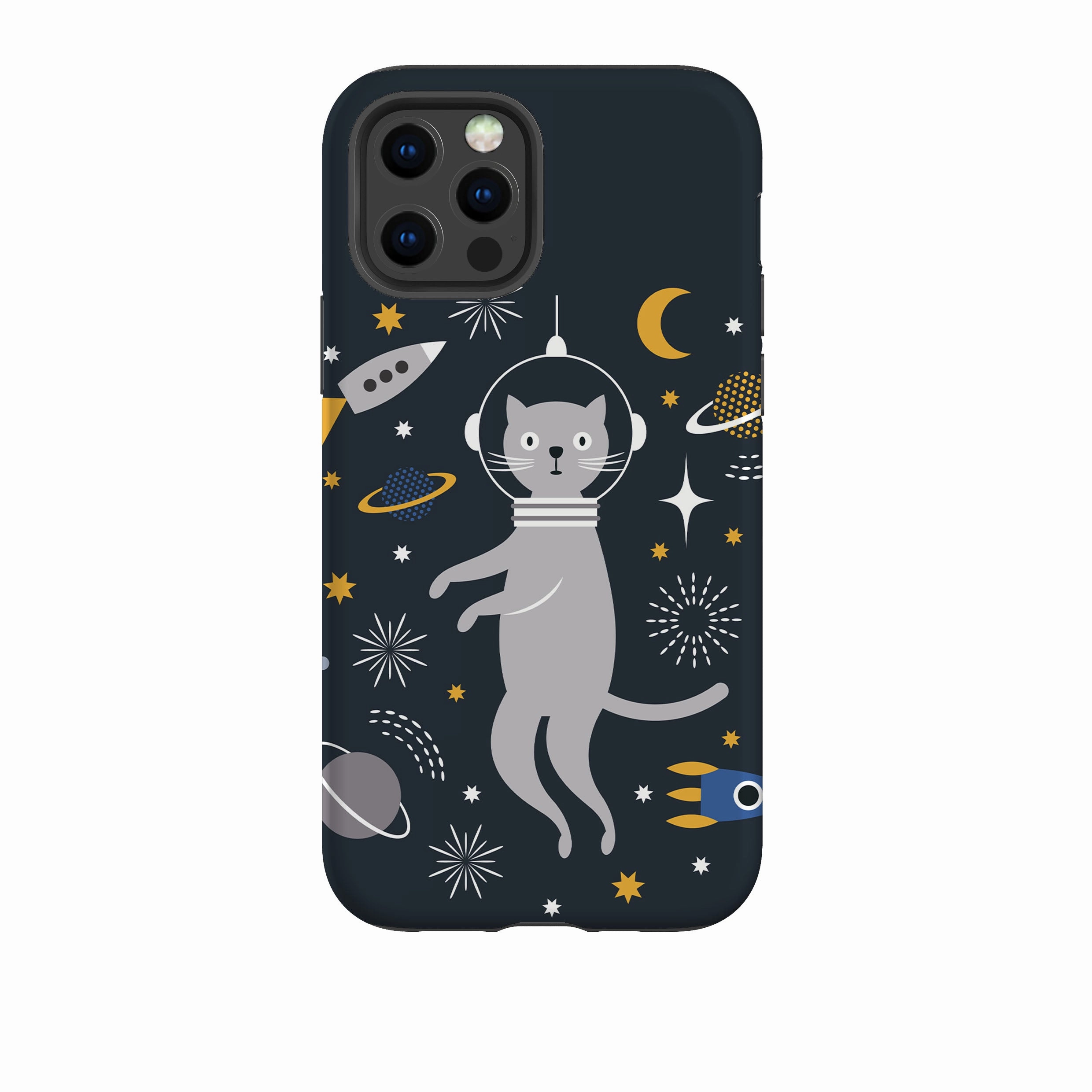 iPhone Tough Case - Astro-Cat Stylish Choice Clear Frame