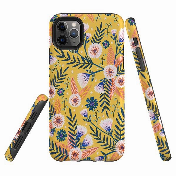 iPhone Tough Case - Summertime Garden By Lee Foster Wilson metal frame Elegant Pattern Design