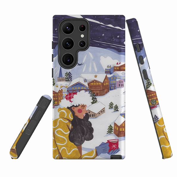 Clean Texture Soft Surface Samsung Tough Case - Courchevel By Caroline Bonne Muller