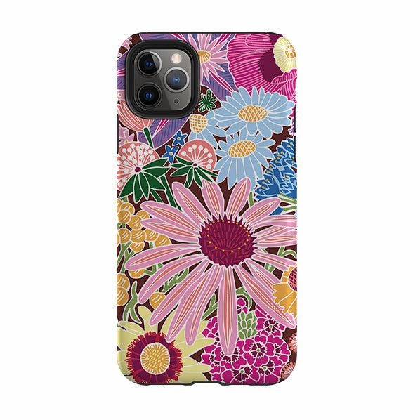 Car Accessory iPhone Tough Case - Jigsaw Floral 1 By Kate Heiss