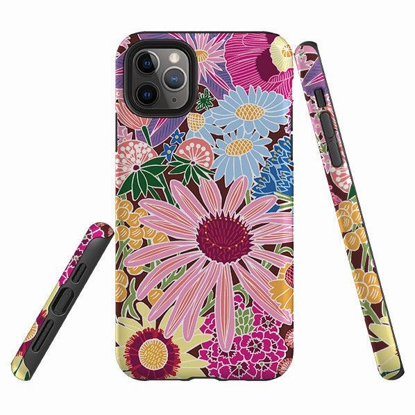 Heat dissipation Casual Wear iPhone Tough Case - Jigsaw Floral 1 By Kate Heiss