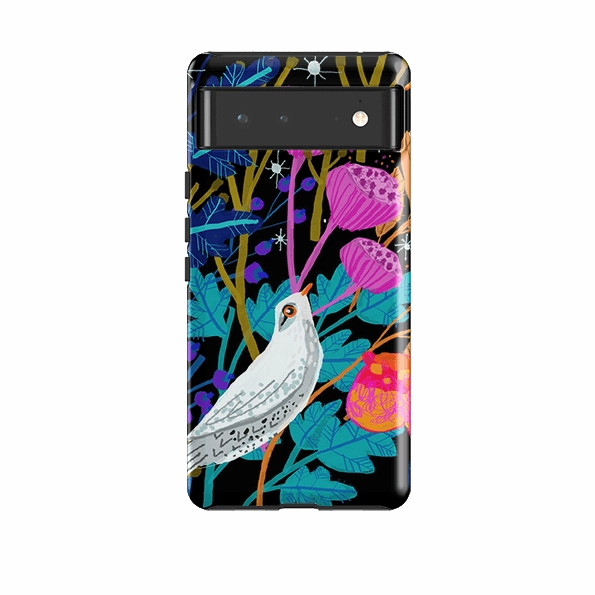 Google Tough Case -  White Bird By Claire West Smooth Lining
