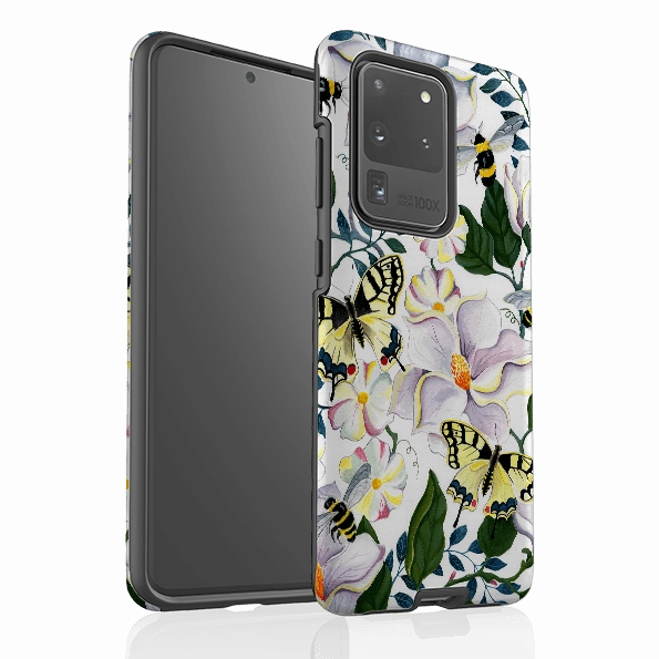 Samsung Tough Case - Bees And Magnolia By Bex Parkin Elegant Shield Soft Edge Detail