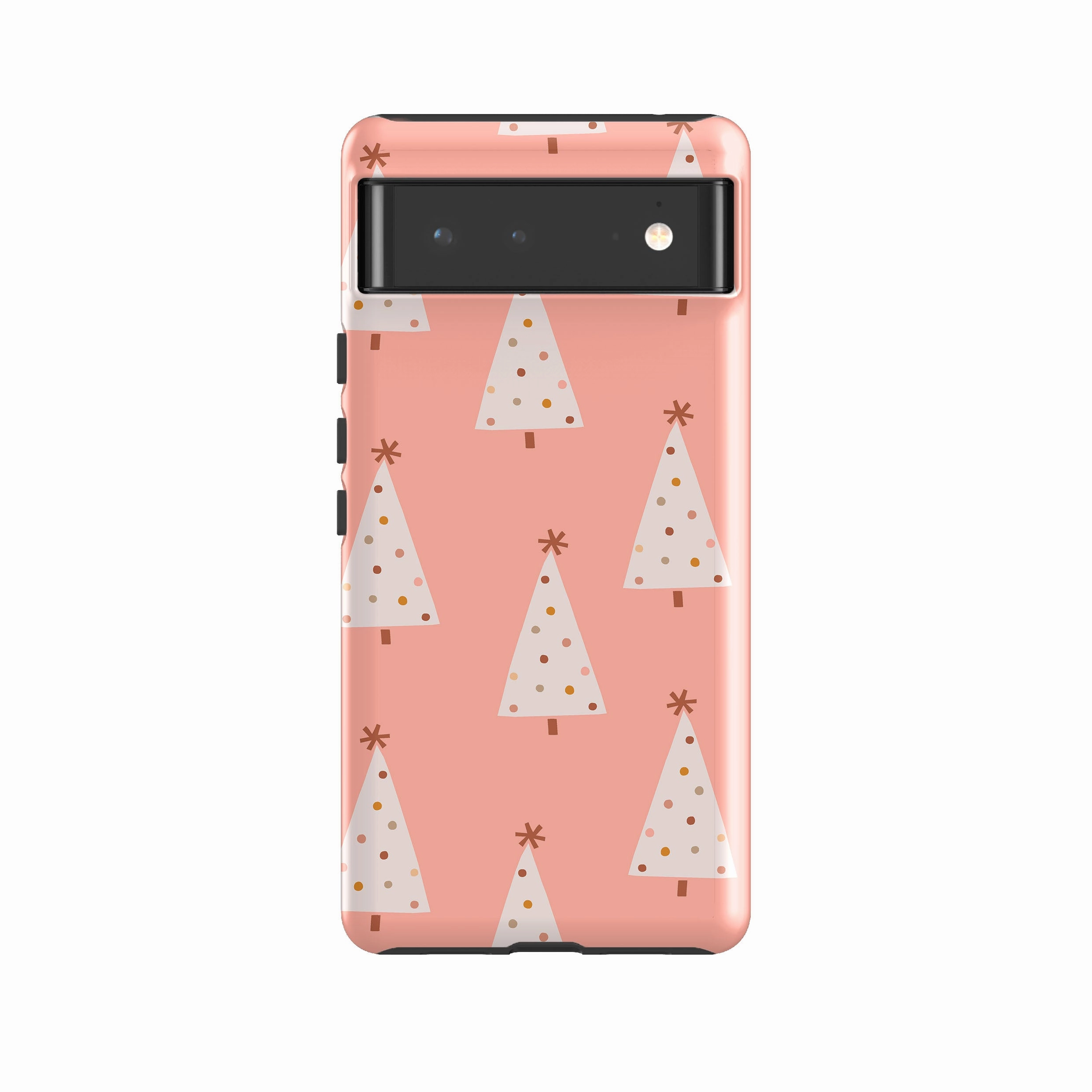 Google Tough Case -  Pink Xmas Trees Clear Edge