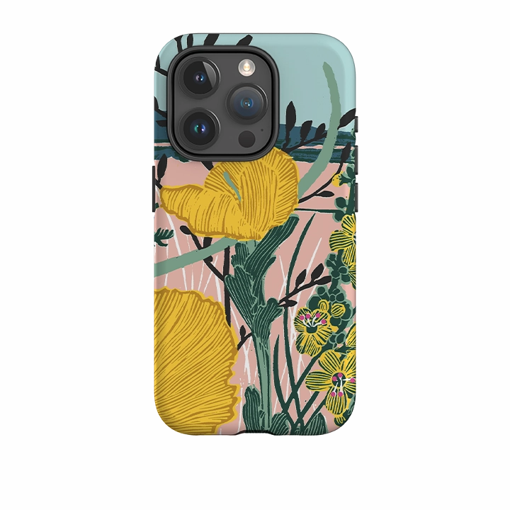 Daily Style iPhone Tough Case - Yellow Poppies By Kate Heiss