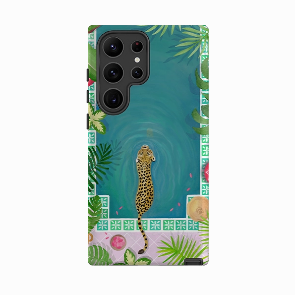 Casual Look High strength Samsung Tough Case - Morocco Pool Leopard By Bex Parkin