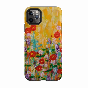 iPhone Tough Case - Summer Meadow By Claire West Hard Edge