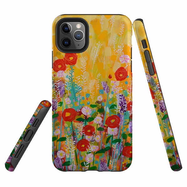 Flexible Build Form iPhone Tough Case - Summer Meadow By Claire West