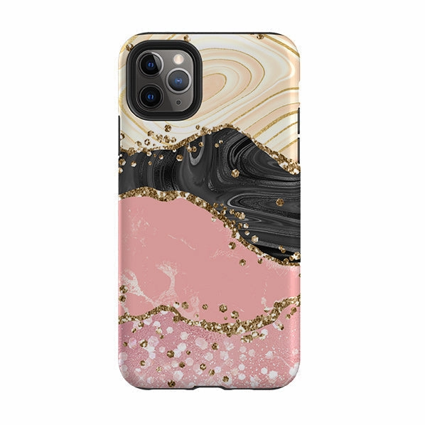 iPhone Tough Case - Blanco (case does not glitter) Hybrid Finish Texture Polished Surface