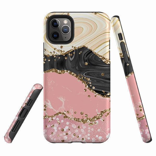 iPhone Tough Case - Blanco (case does not glitter) Minimal Build Texture