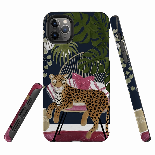 Compact Texture iPhone Tough Case - Boho Leopard By Bex Parkin