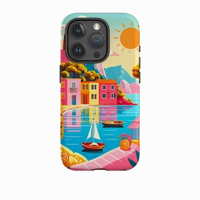 Gloss Texture Protective Design iPhone Tough Case - Malta Landscape