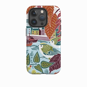 Portable Shield Smooth Shape iPhone Case - Goldcrests Harbour By Kate Heiss