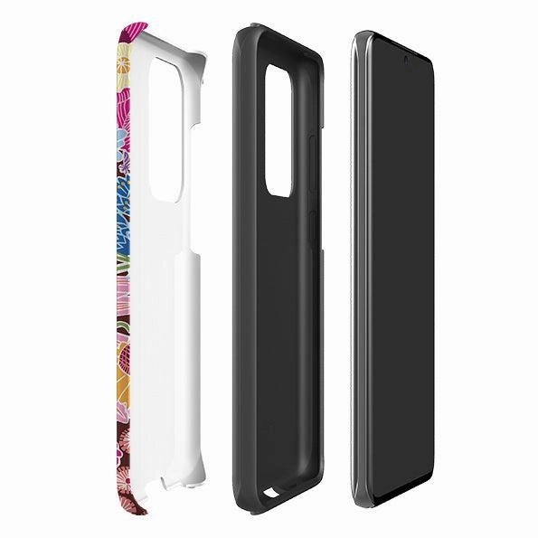 Modern Finish Minimal Surface Samsung Tough Case - Jigsaw Floral 1 By kate Heiss
