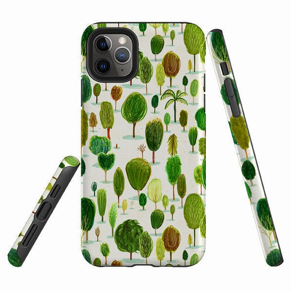 Comfort Style Smooth Texture Pattern iPhone Tough Case - Summer In The Arboretum By Katherine Quinn