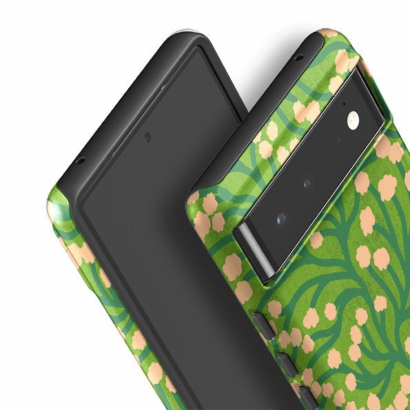 High Quality Google Tough Case -  Vine Pink And Teal By Katherine Quinn