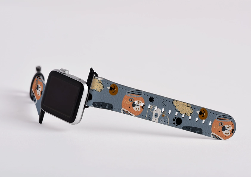 Dog Smile Apple Watch Strap Comfort Wear Design Light Fabric