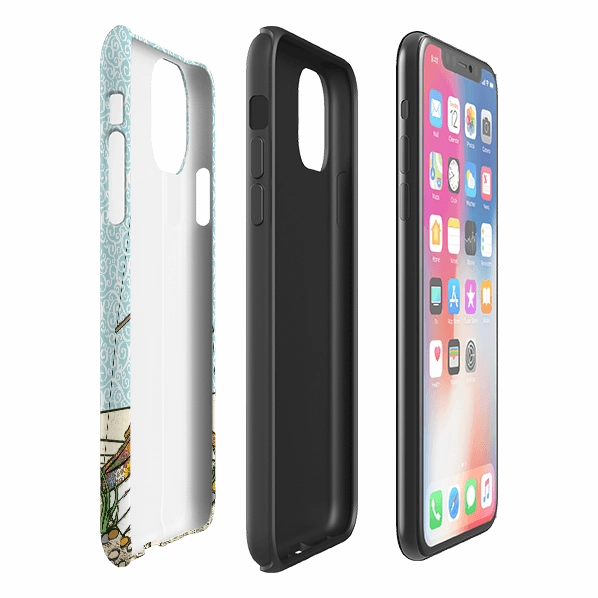 Durable Texture Build iPhone Tough Case - Boats At Rest By Amelia Bowman