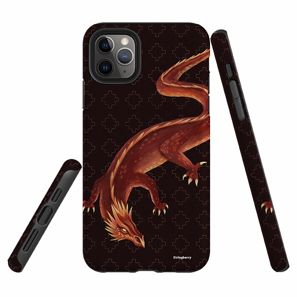 iPhone Tough Case - Beowulf Dragon By Anna Stead Luxury Detail Protective Structure